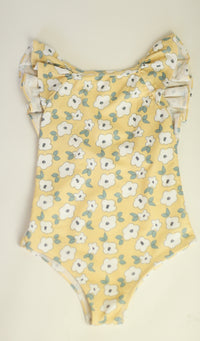 The Ruffle Back Bather - yellow flower