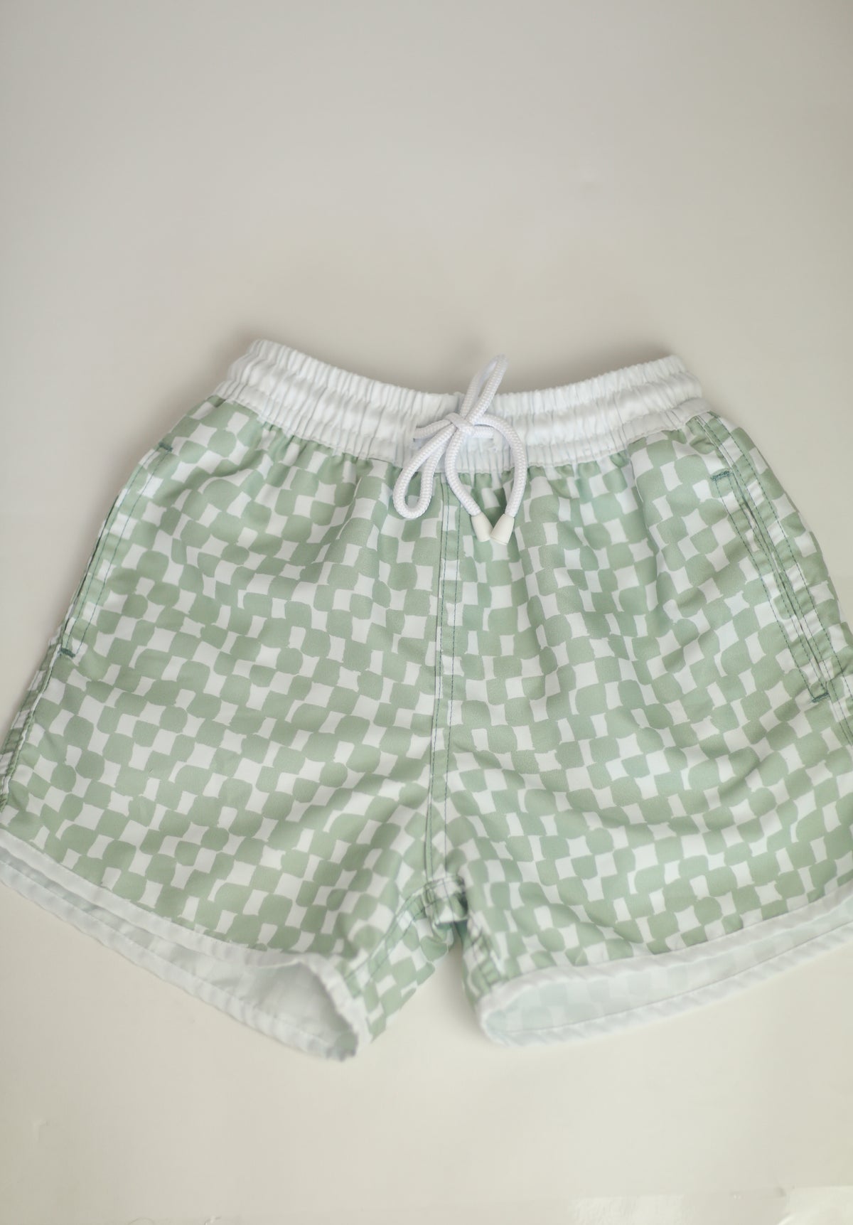 The SWIM Short - Green checkerboard