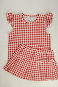 Tennis Set - red gingham