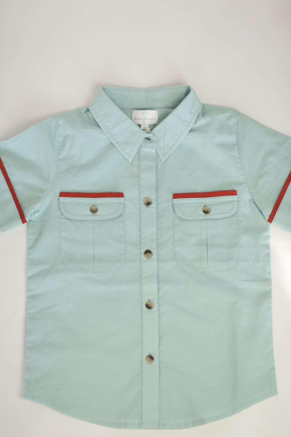 The Sea Shirt - Blue w/ Red