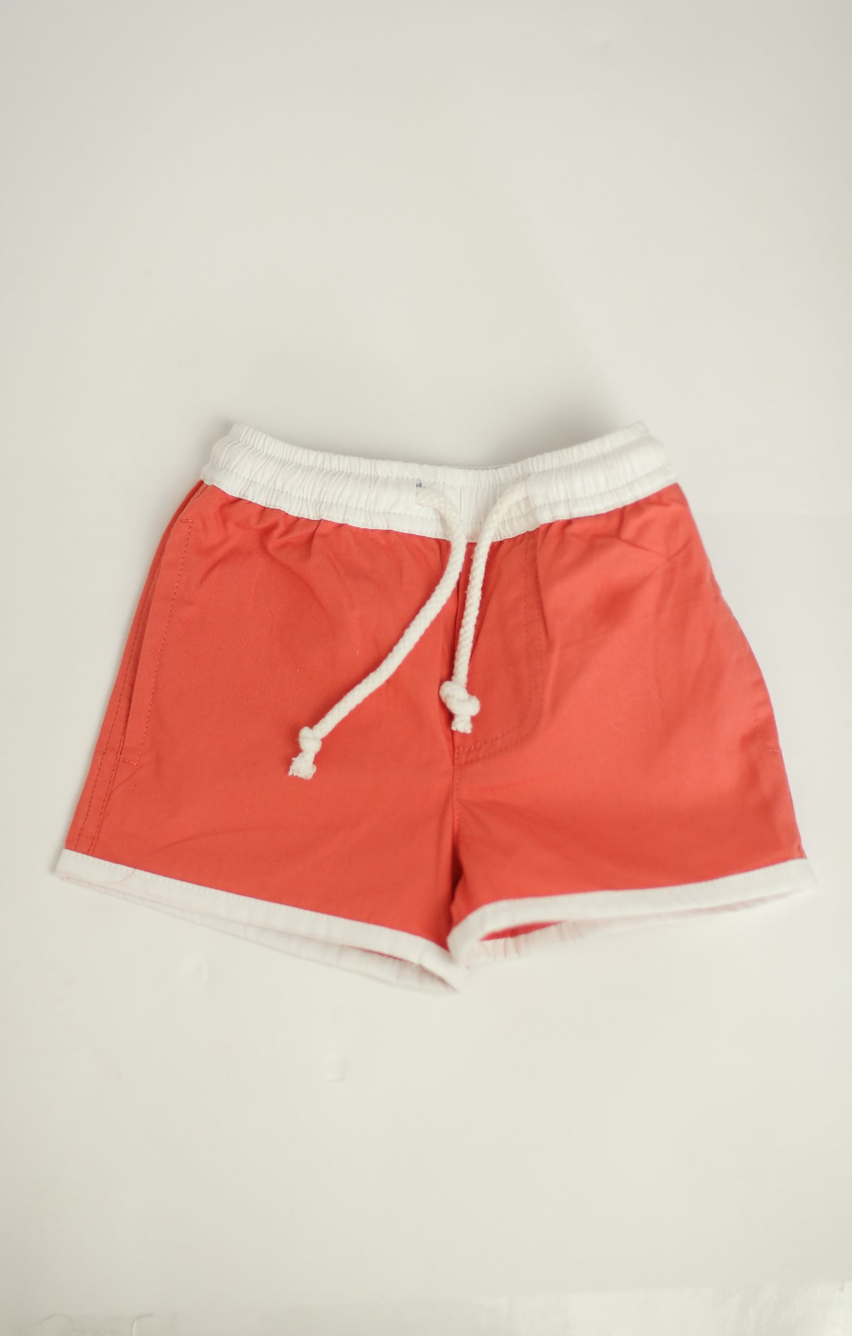 The Pop-On Short - red w/ white trim (SS26)