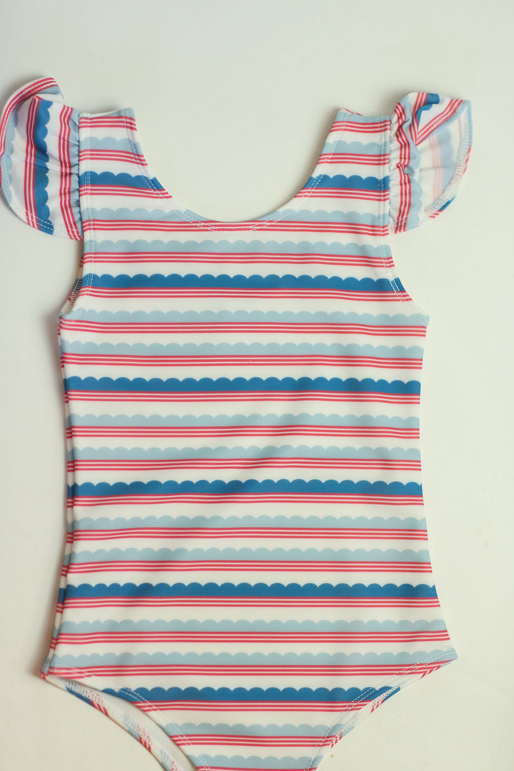 The One Piece Bather - scallop lines