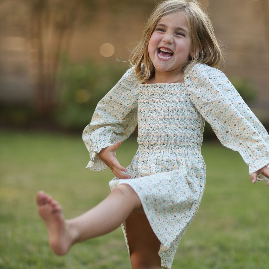 Alice Dress - Multi Color Petite Leaves