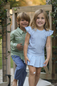 Tennis Set - Gingham - Blue