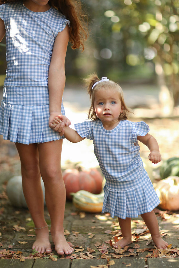 Tennis Set - Gingham - Blue