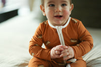 (pre-order) Kid's Bamboo Pajama - brown hedgehogs