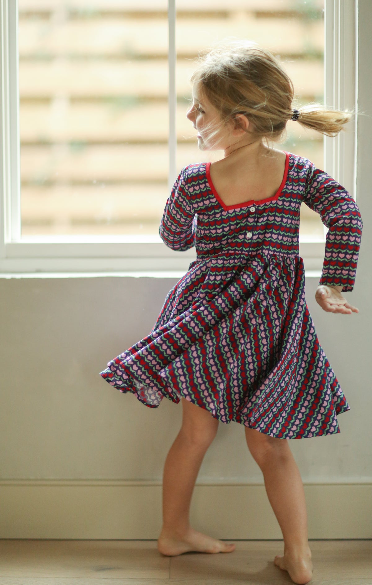 (pre-order) Flutter Dress - Blooming Hearts