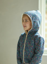 (pre-order) Fuzzy Jacket - flowers