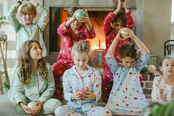 Kid's Nightgown - Milk + Cookie Santa