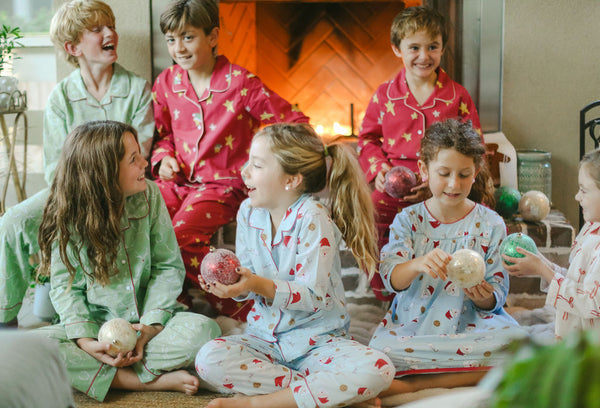 Kid's Classic Pajama Set - Milk + Cookies Santa