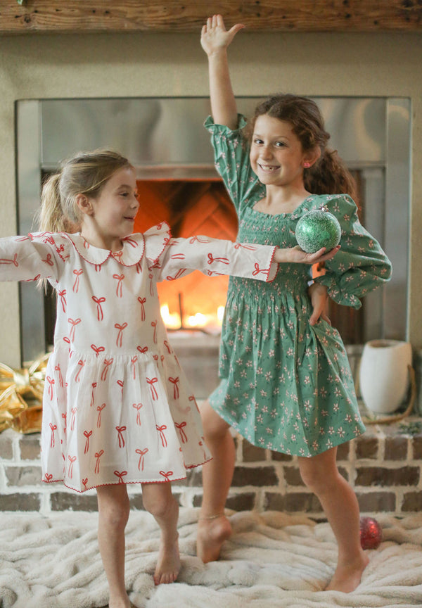 Alice Dress - Winter Flower - Green