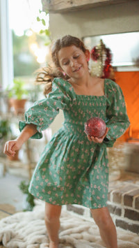 Alice Dress - Winter Flower - Green