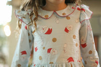 Collared Capers Dress - Long Sleeves - Milk + Cookies Santa