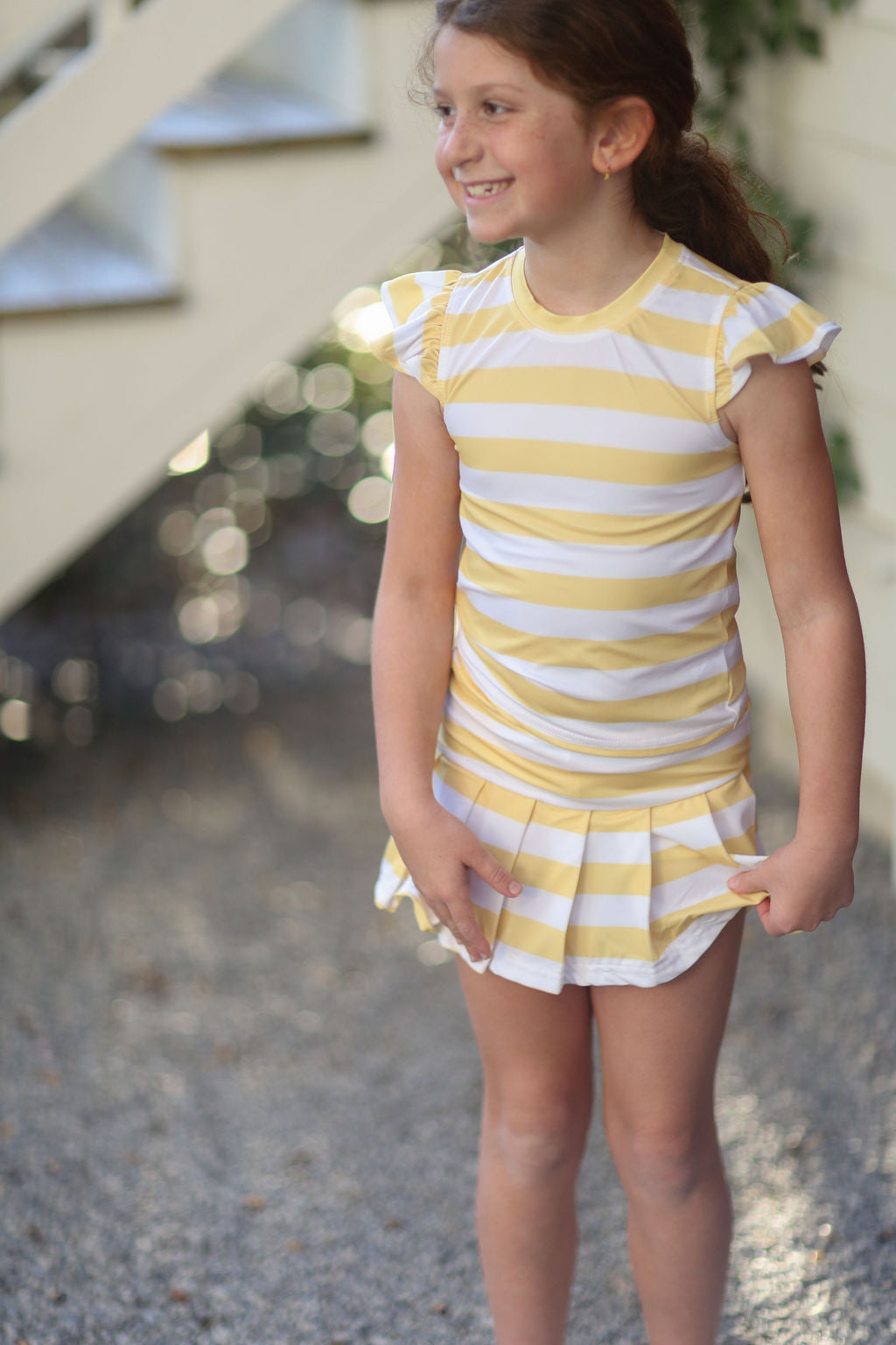 Tennis Set - Yellow Stripe