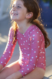 The Girl's Rash Guard NEW! - Red Dot