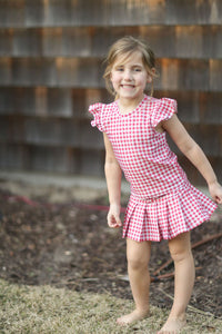 Tennis Set - red gingham