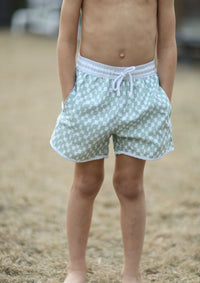 The SWIM Short - Green checkerboard