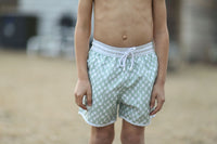 The SWIM Short - Green checkerboard