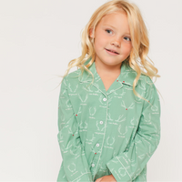 Kid's Reindeer Games Pajama in Wintergreen