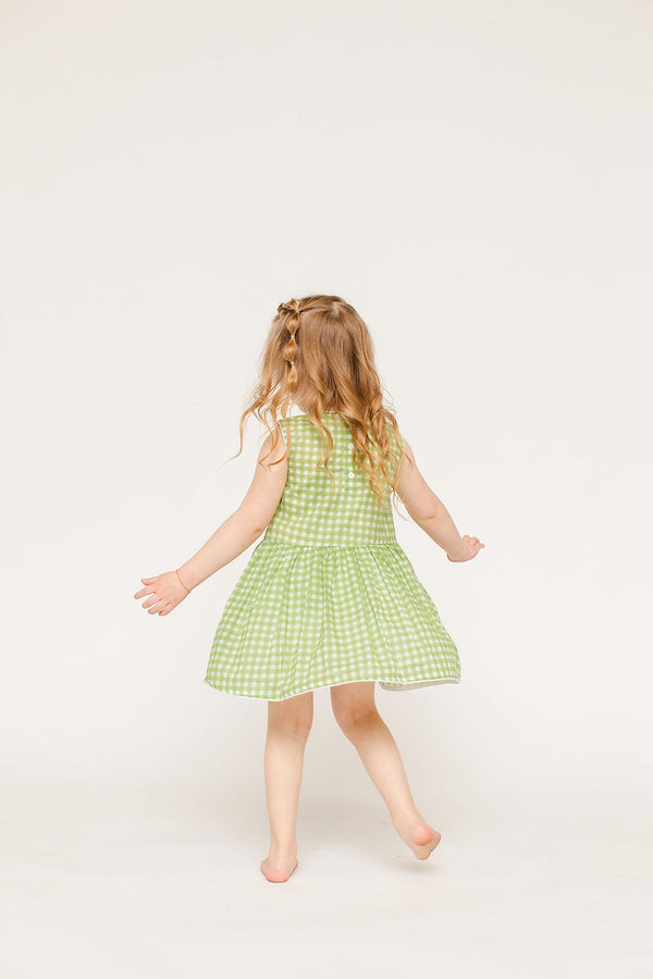 The Sully Dress - Green Gingham