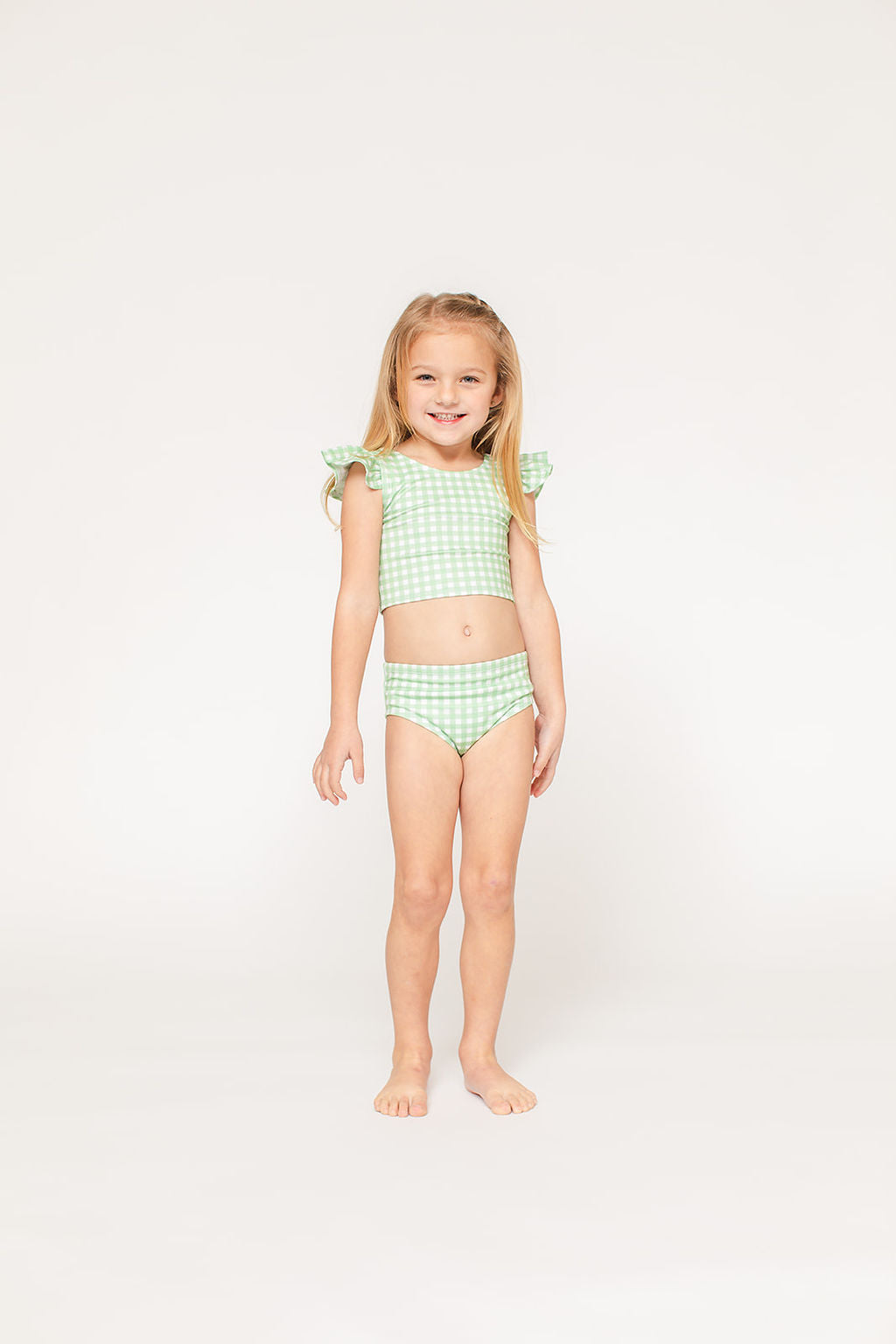 The Bikini Bather - Green Gingham