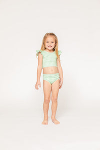 The Bikini Bather - Green Gingham