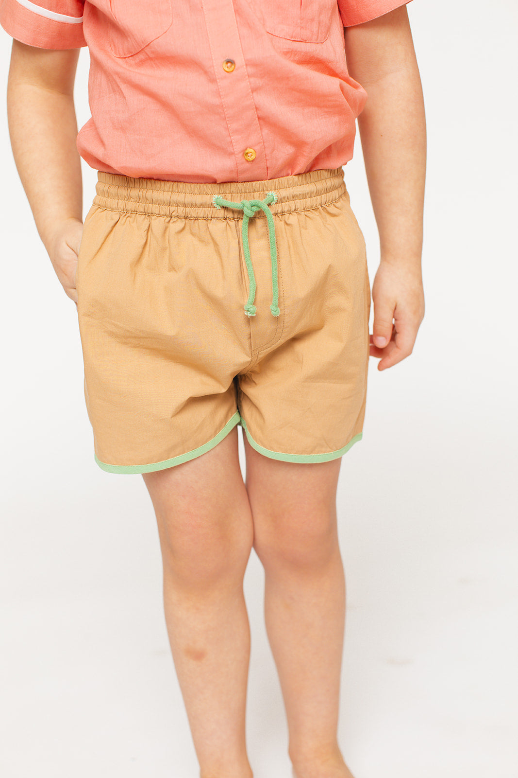 The Pop On Short - Tan
