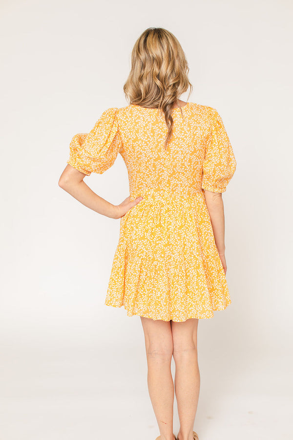 The Women's Seabrook Dress - Orange Citrus Silhouette