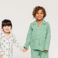 Kid's Reindeer Games Pajama in Wintergreen