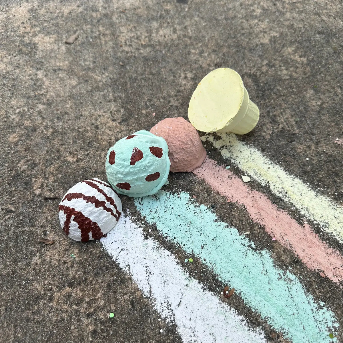 Ice Cream Cone Handmade Sidewalk Chalk