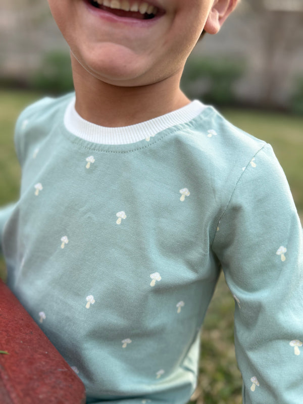 The Ringer Tee - Long Sleeve - mushroom