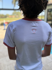 The Ringer Tee - Americana Red Trim