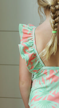 The Ruffle Back Bather - Palm Frond