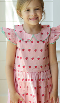 The Collared Capers Dress - Strawberries