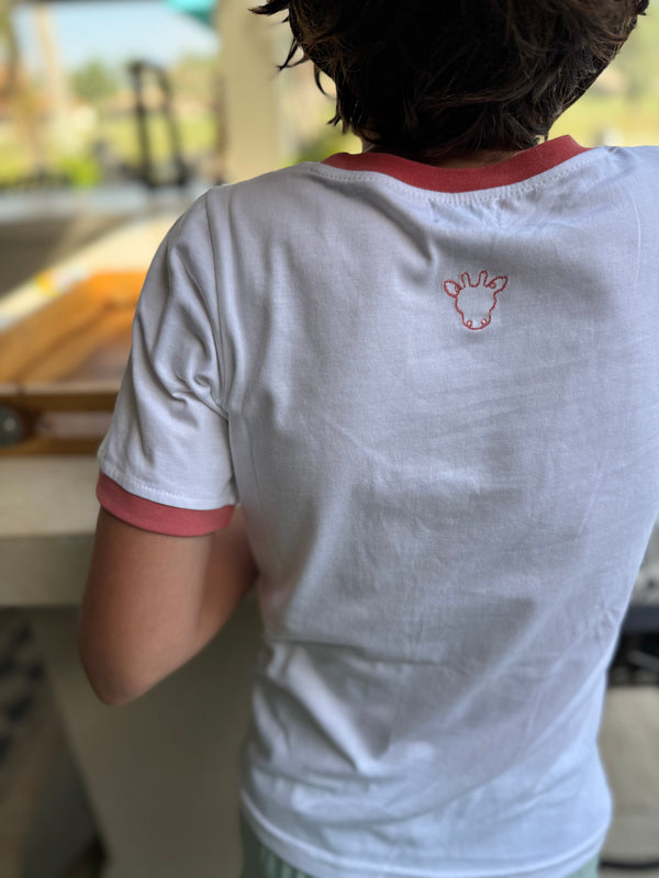 The Ringer Tee - Americana Red Trim