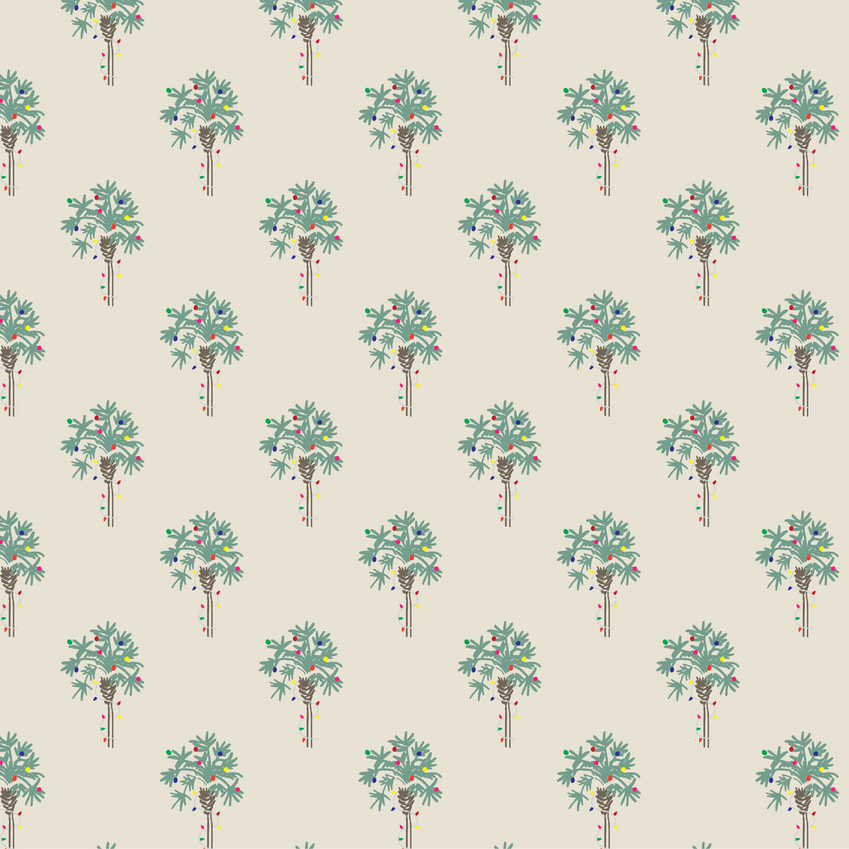 Kid's Classic Pajama Set - Festive Palm