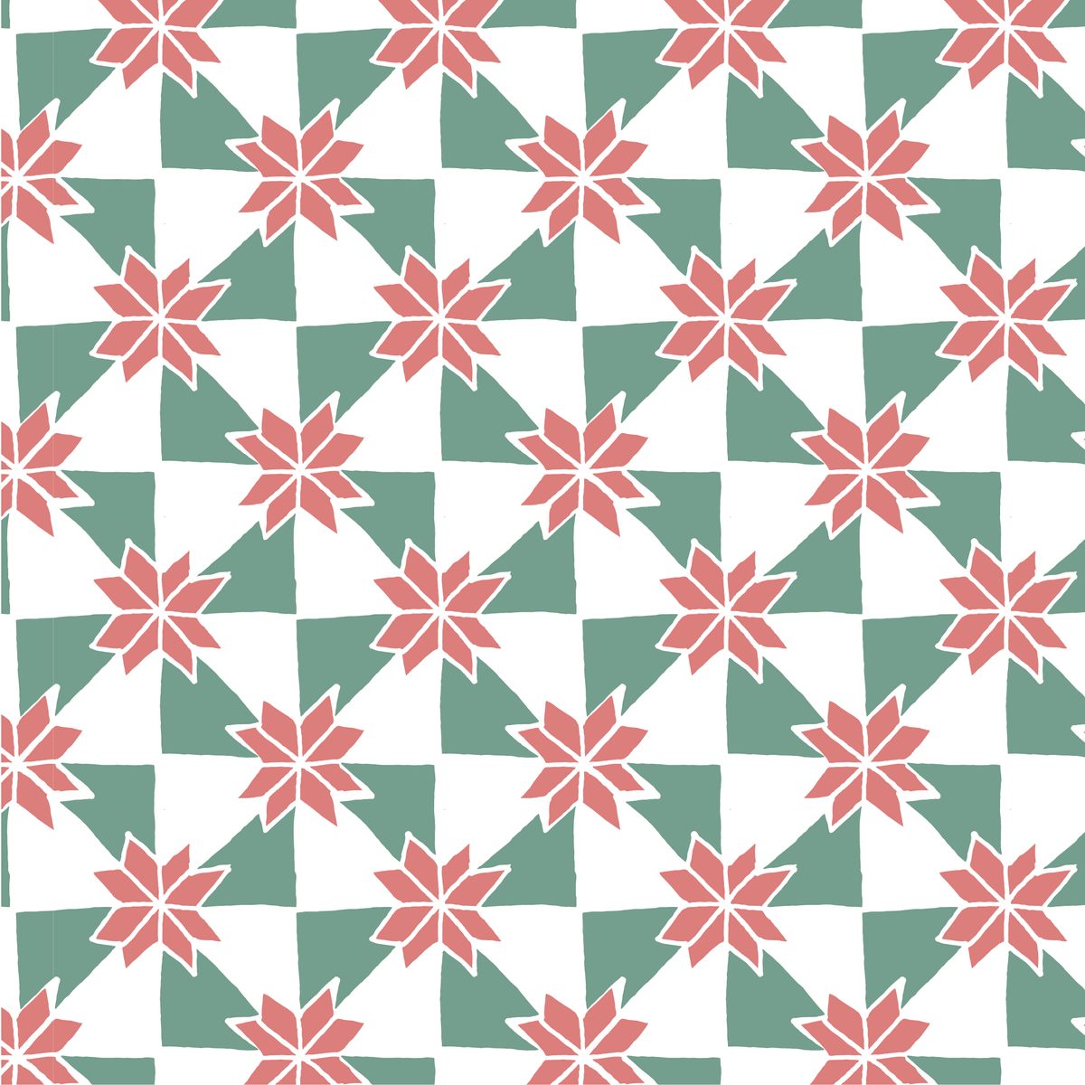 Kid's Classic Pajama Set - Poinsettia