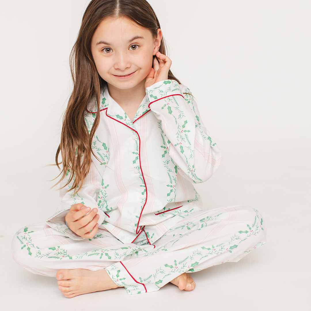Kid's Pajama - Mistletoe Stripe