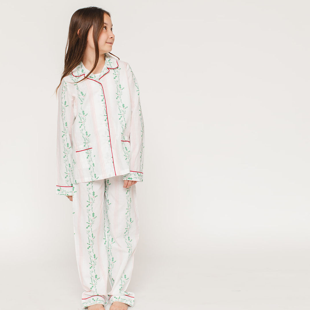 Kid's Pajama - Mistletoe Stripe