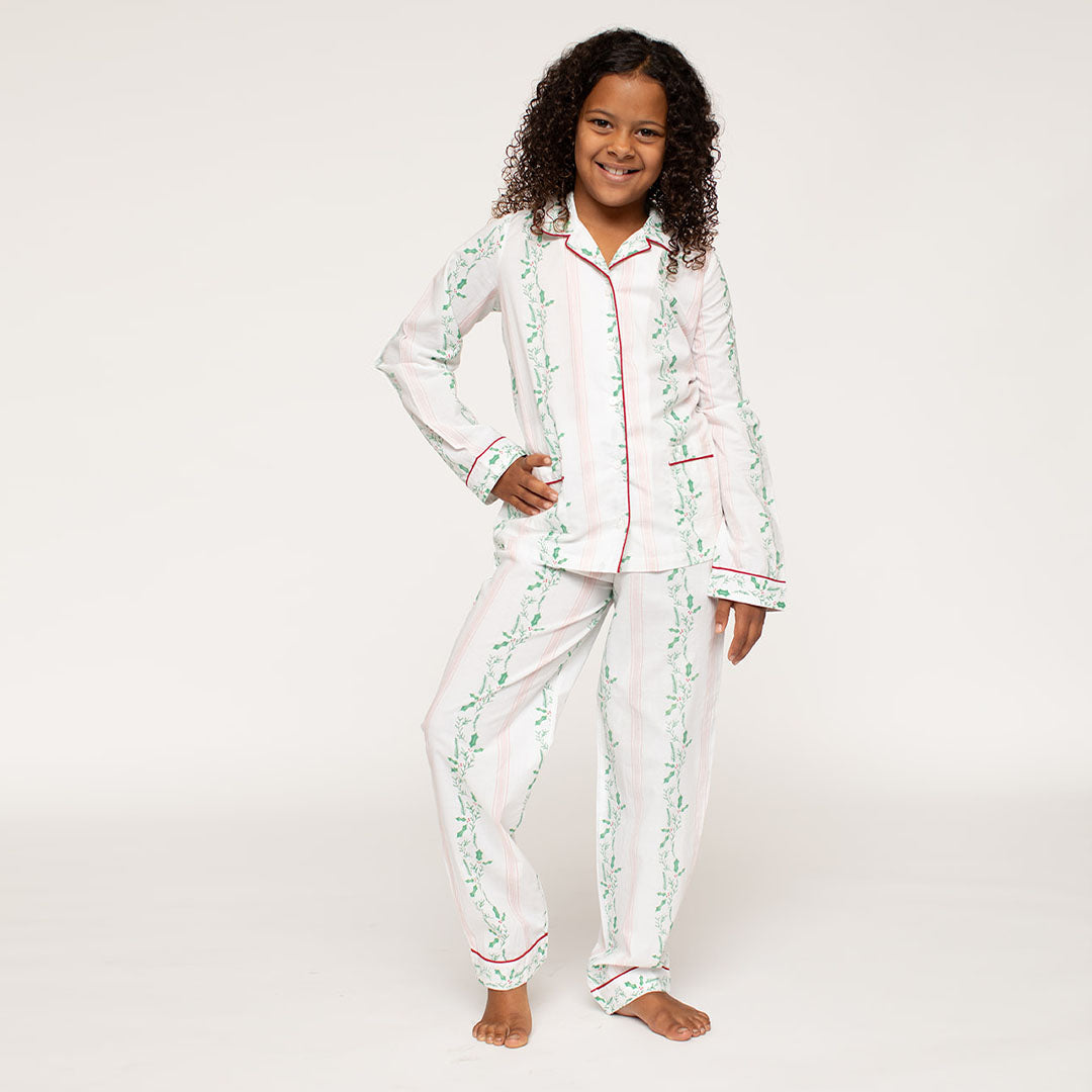 Kid's Pajama - Mistletoe Stripe