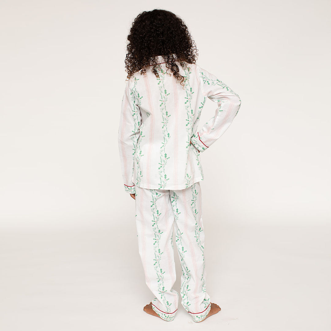 Kid's Pajama - Mistletoe Stripe