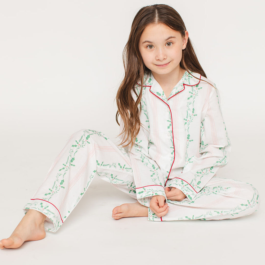 Kid's Pajama - Mistletoe Stripe