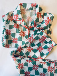 Kid's Classic Pajama Set - Poinsettia