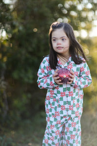 Kid's Classic Pajama Set - Poinsettia