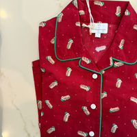 (pre-order) Kid's Classic Pajama Set - red hedgehog