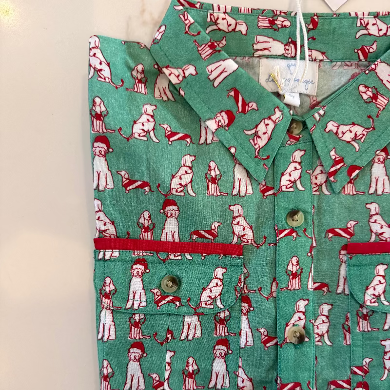 (pre-order) The Sea Shirt - long sleeve - Christmas Dogs