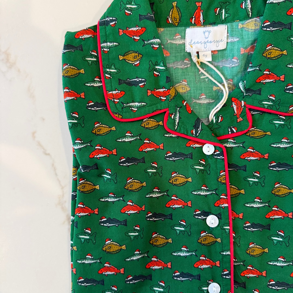 (pre-order) Kid's Classic Pajama Set - Christmas Fish