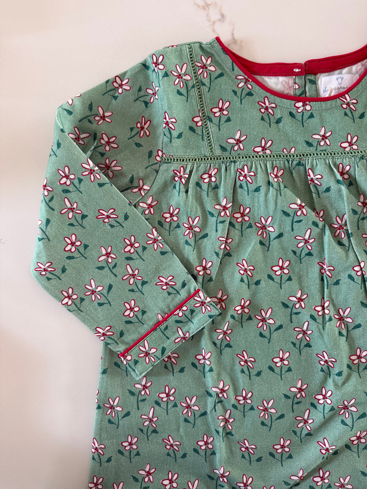 (pre-order) Kid's Nightgown -Green Flower - 2026