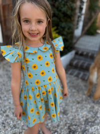 The Collared Capers Dress - sunflowers