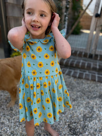 The Collared Capers Dress - sunflowers